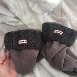 Hunter Grey Cable boot socks (5-7)
